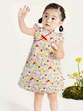 Mini Bala Children's Summer New Chinese Style Floral Dress